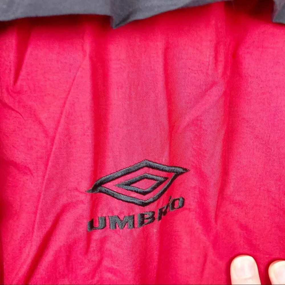 Vintage Umbro Black Red Windbreaker Sz XL